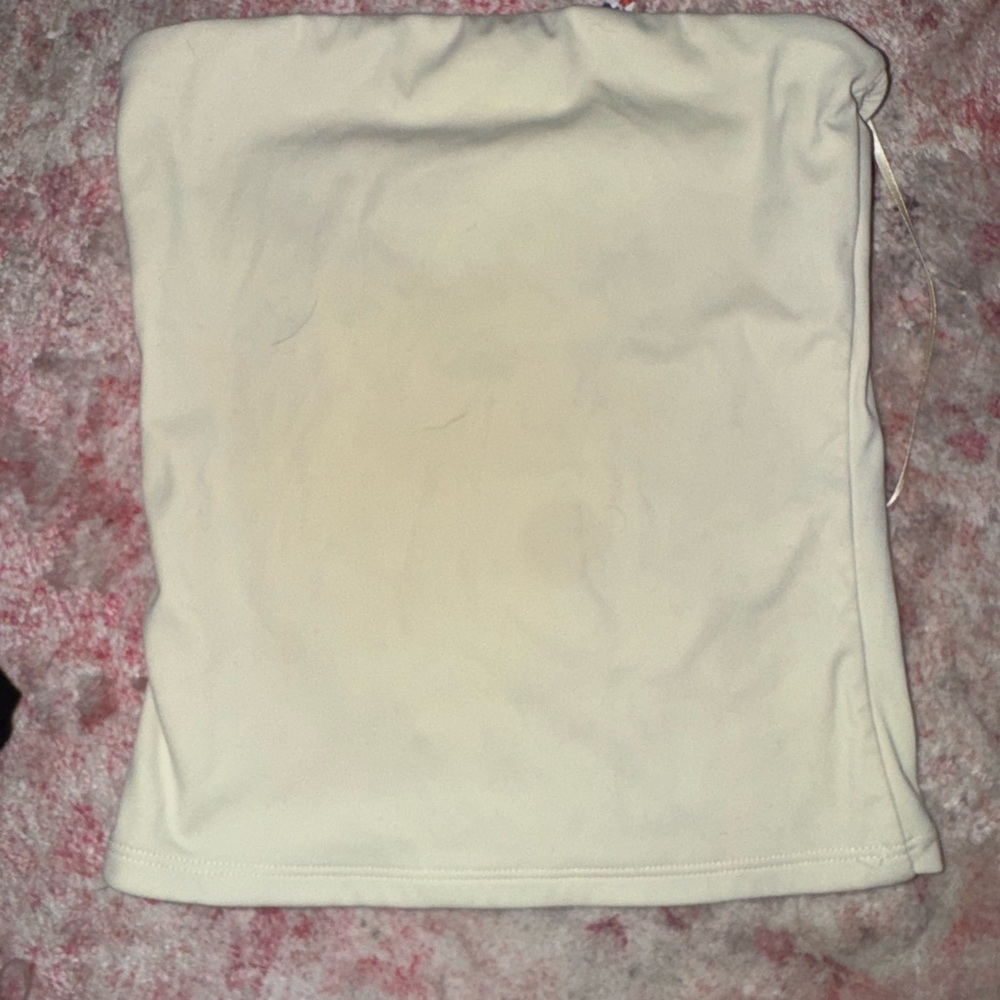 Garage Cream Drawstring Top